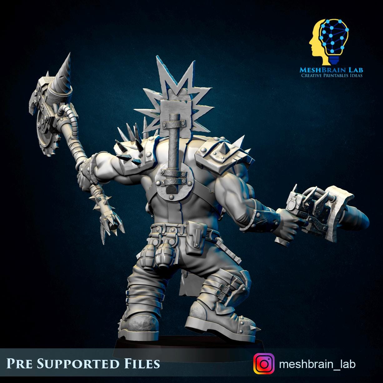 Ork Tank Hunters Boss | Wargaming | Tabletop | 3D printed miniature | OPR compatible