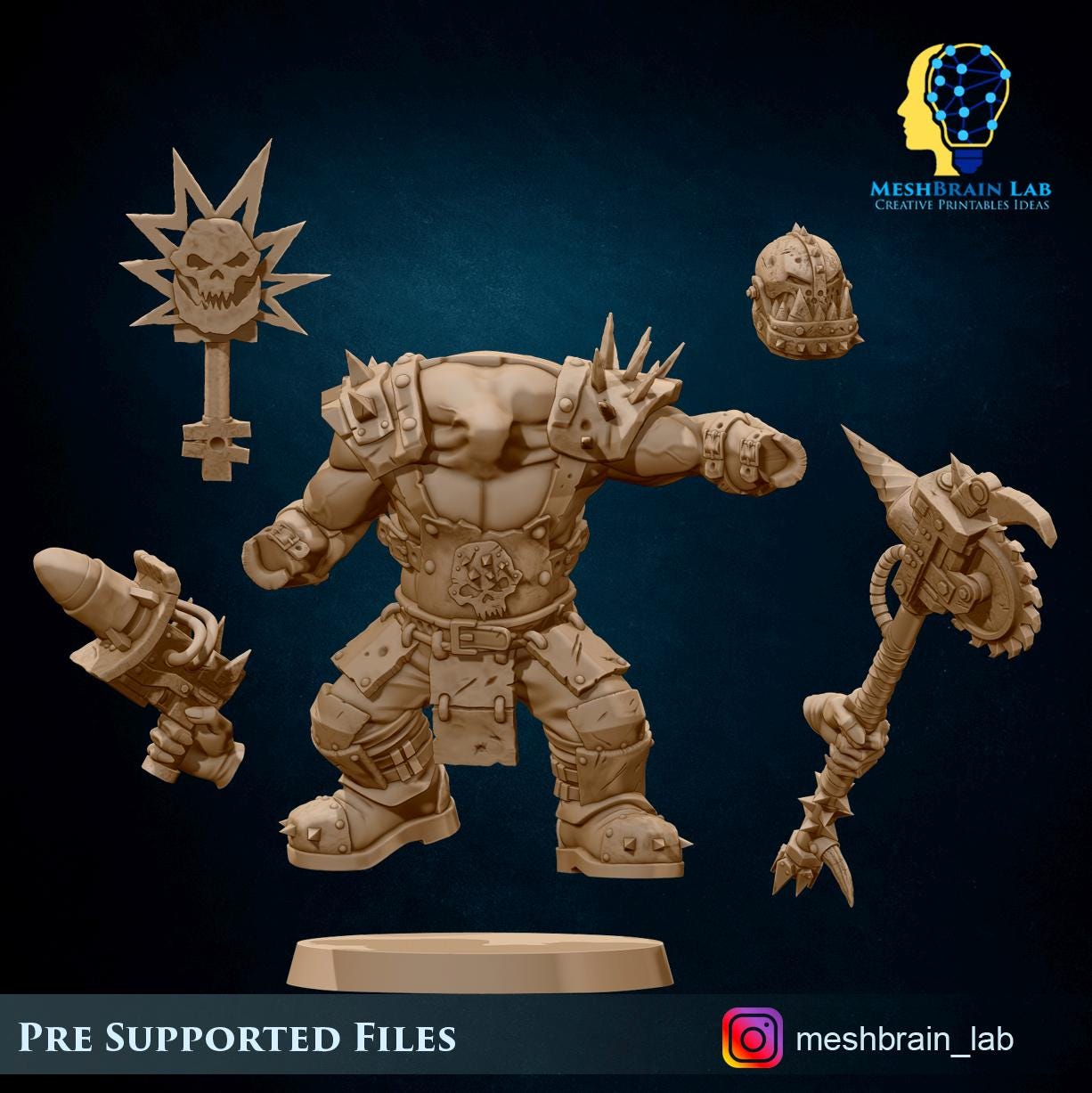Ork Tank Hunters Boss | Wargaming | Tabletop | 3D printed miniature | OPR compatible
