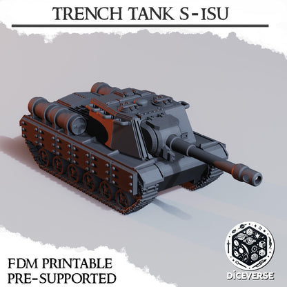 Trench Tank : S-ISU | Wargaming | Tabletop | 3D printed miniature | Trench Crusade compatible |" Pilgrim