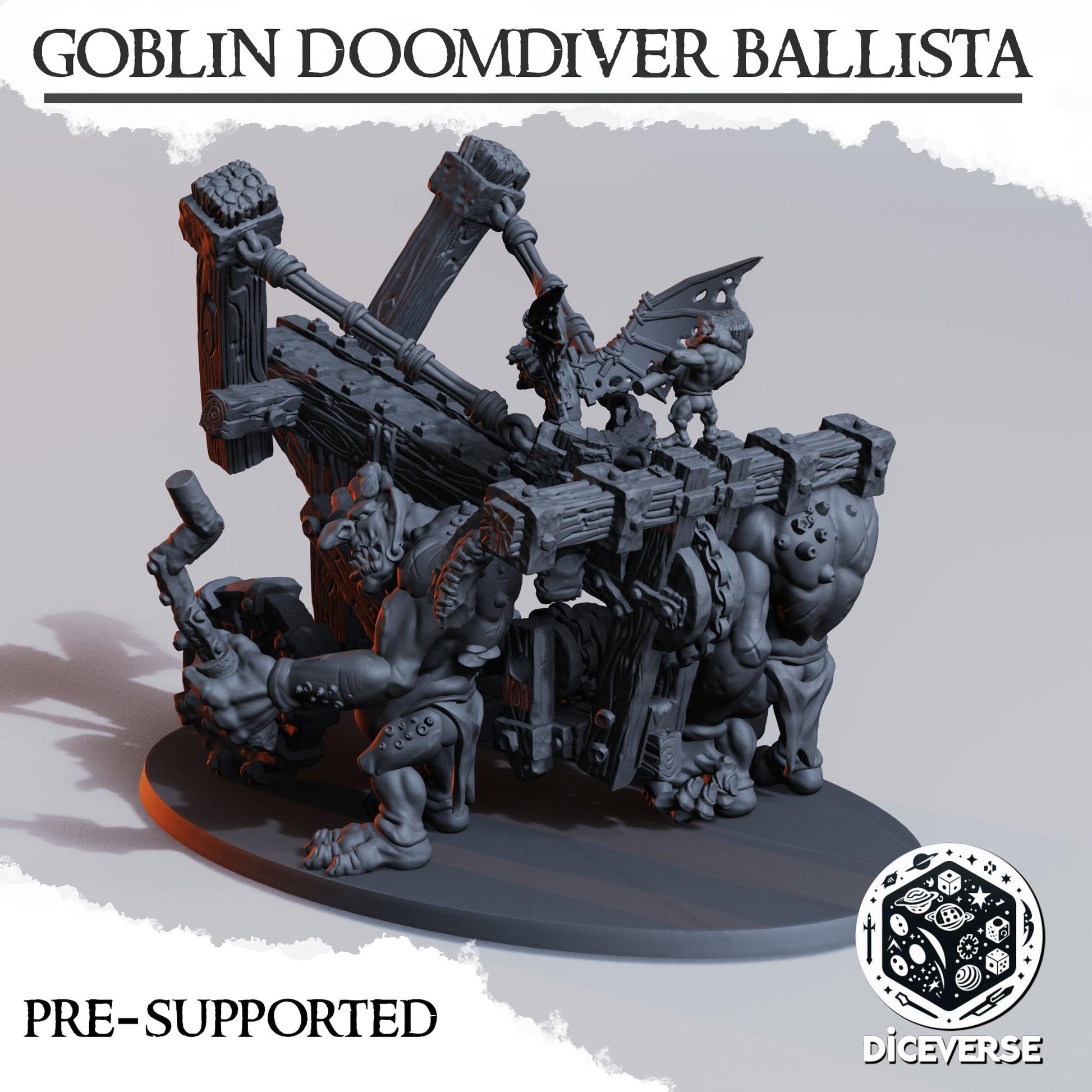 Goblin Doom Diver Ballista | Wargaming | Tabletop | 3D printed miniature | Trench Crusade compatible |" Pilgrim
