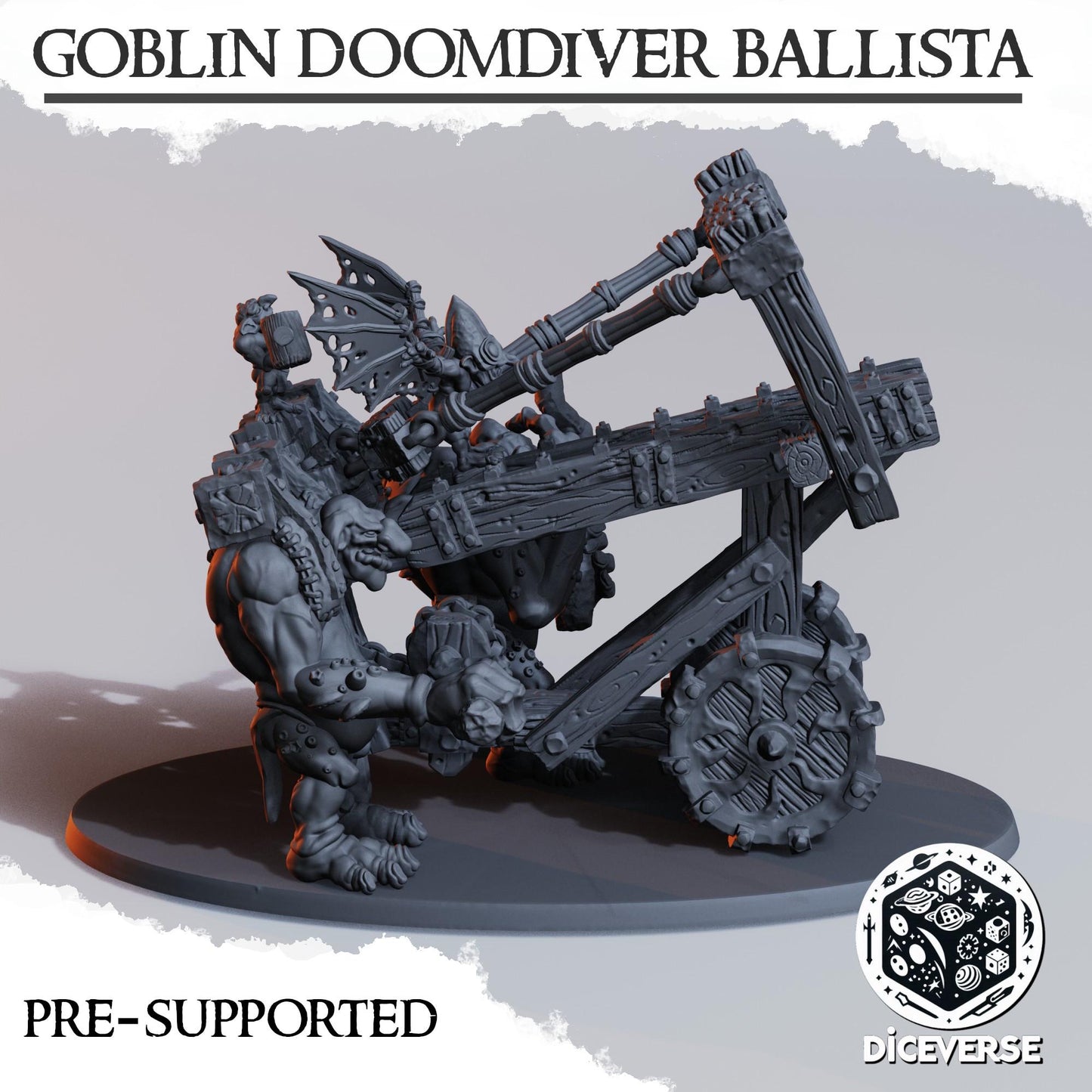 Goblin Doom Diver Ballista | Wargaming | Tabletop | 3D printed miniature | Trench Crusade compatible |" Pilgrim