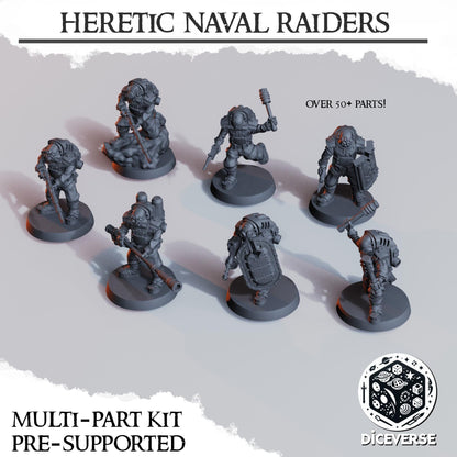 Heretic Naval Raiders | Wargaming | Tabletop | 3D printed miniature | Trench Crusade compatible |" Pilgrim