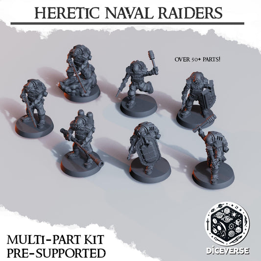Heretic Naval Raiders | Wargaming | Tabletop | 3D printed miniature | Trench Crusade compatible |" Pilgrim
