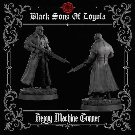 Heavy Machine Gunner | Proxy Realms Gaming | Wargaming | Tabletop | 3D printed miniature | Trench Crusade compatible | Pilgrim
