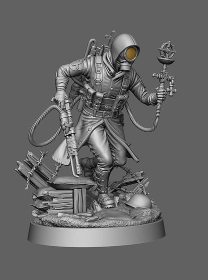 Self Immolating Priest | Proxy Realms Gaming | Wargaming | Tabletop | 3D printed miniature | Trench Crusade compatible | Pilgrim