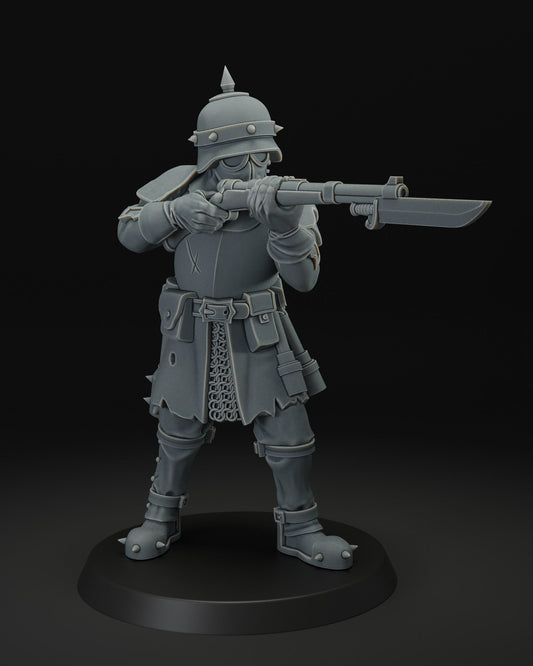Infernal infantry | JK Remo | Wargaming | Tabletop | 3D printed miniature | Trench Crusade compatible | Pilgrim