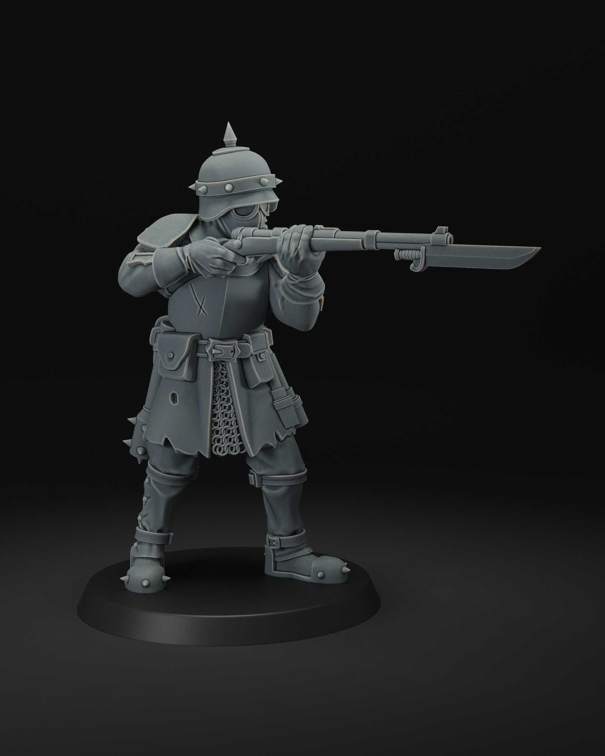 Infernal infantry | JK Remo | Wargaming | Tabletop | 3D printed miniature | Trench Crusade compatible | Pilgrim