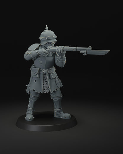Infernal infantry | JK Remo | Wargaming | Tabletop | 3D printed miniature | Trench Crusade compatible | Pilgrim