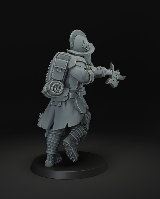 Trench cleaner | Wargaming | Tabletop | 3D printed miniature | Trench Crusade compatible | Pilgrim