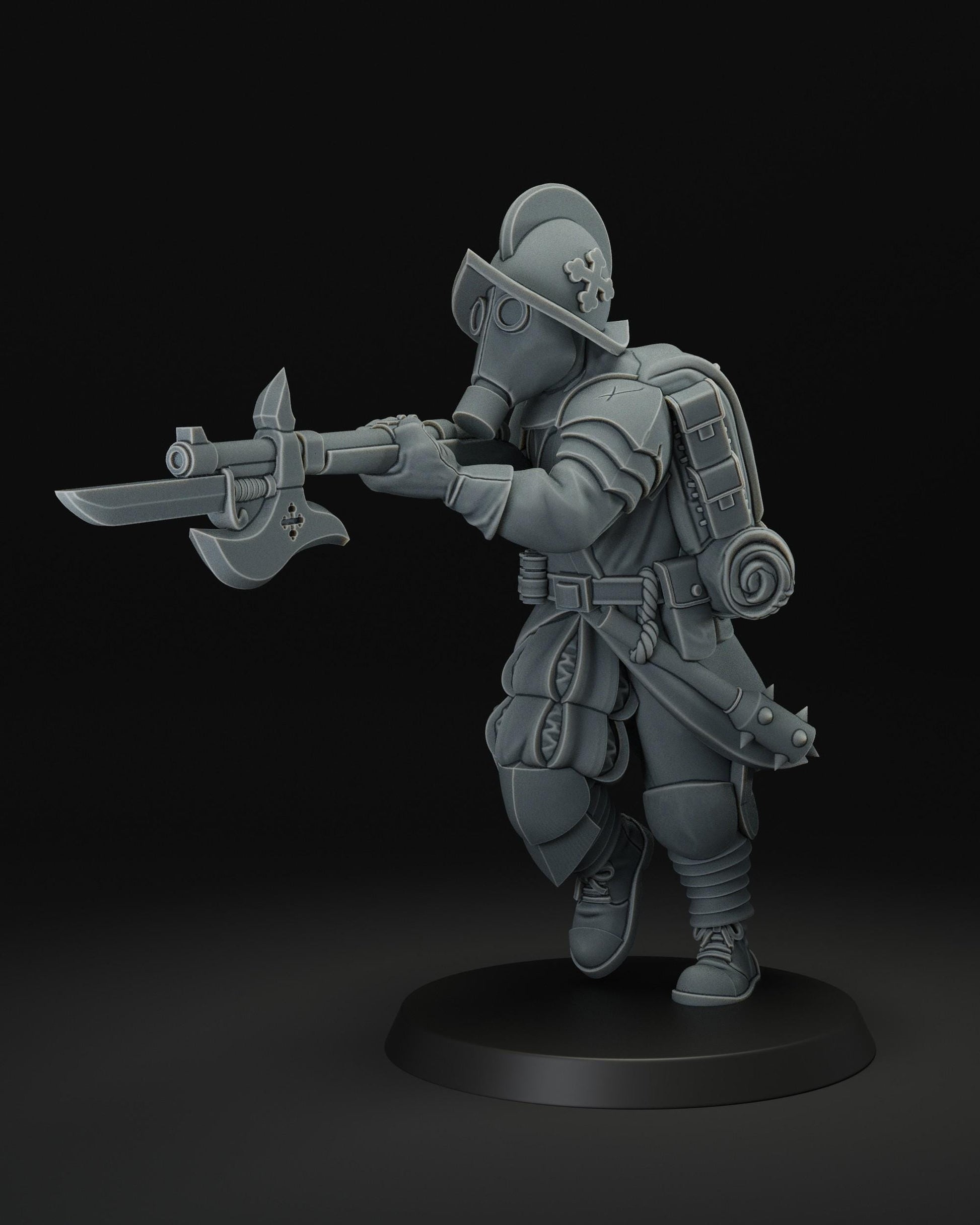 Trench cleaner | Wargaming | Tabletop | 3D printed miniature | Trench Crusade compatible | Pilgrim