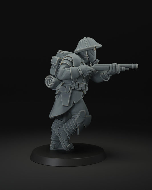 Shock trooper | Wargaming | Tabletop | 3D printed miniature | Trench Crusade compatible | Pilgrim