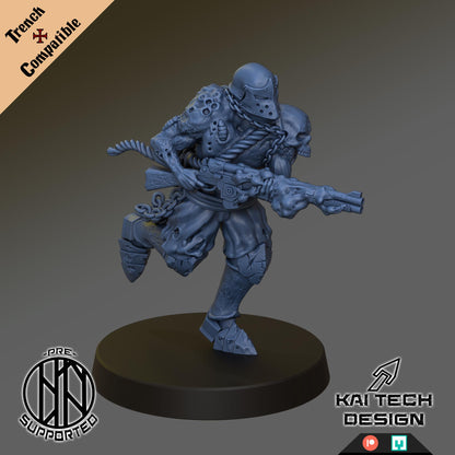 Corpse ranged Guard | Wargaming | Tabletop | 3D printed miniature | Trench Crusade compatible | Pilgrim