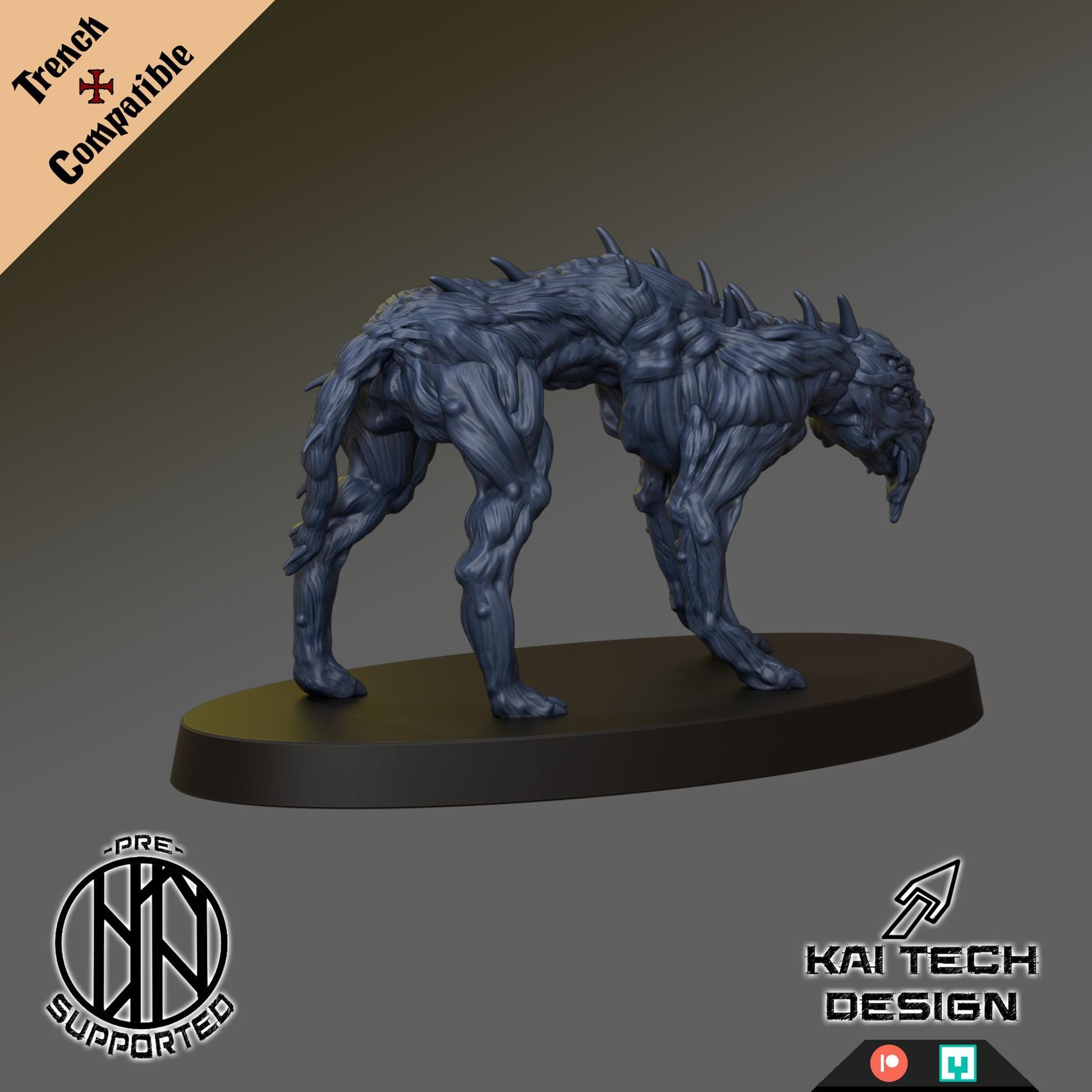 Grail - Hounds | Wargaming | Tabletop | 3D printed miniature | Trench Crusade compatible | Pilgrim