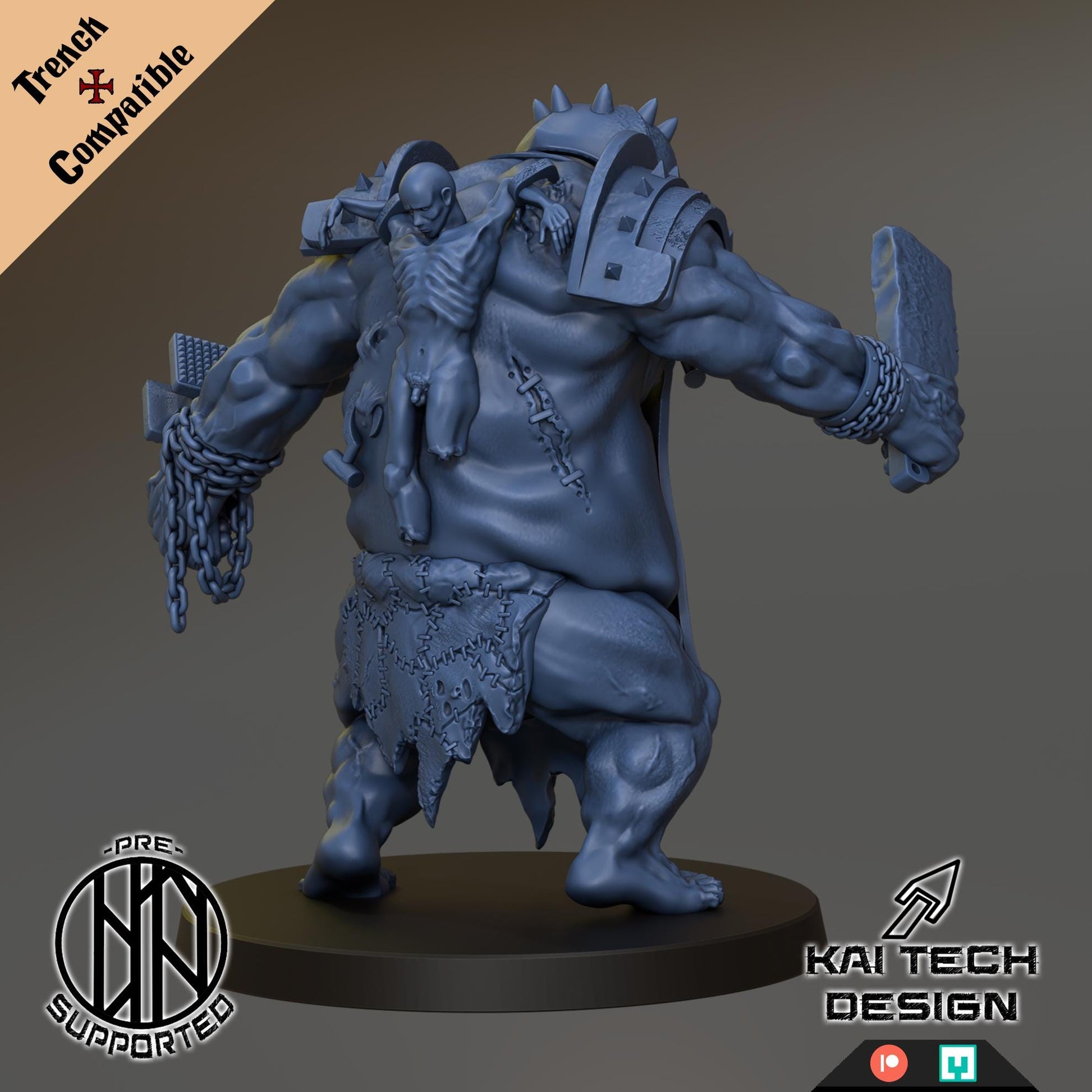 Heretics - Sin Butcher | Wargaming | Tabletop | 3D printed miniature | Trench Crusade compatible | Pilgrim