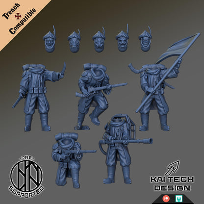 Sultanate - Azebs | Wargaming | Tabletop | 3D printed miniature | Trench Crusade compatible | Pilgrim