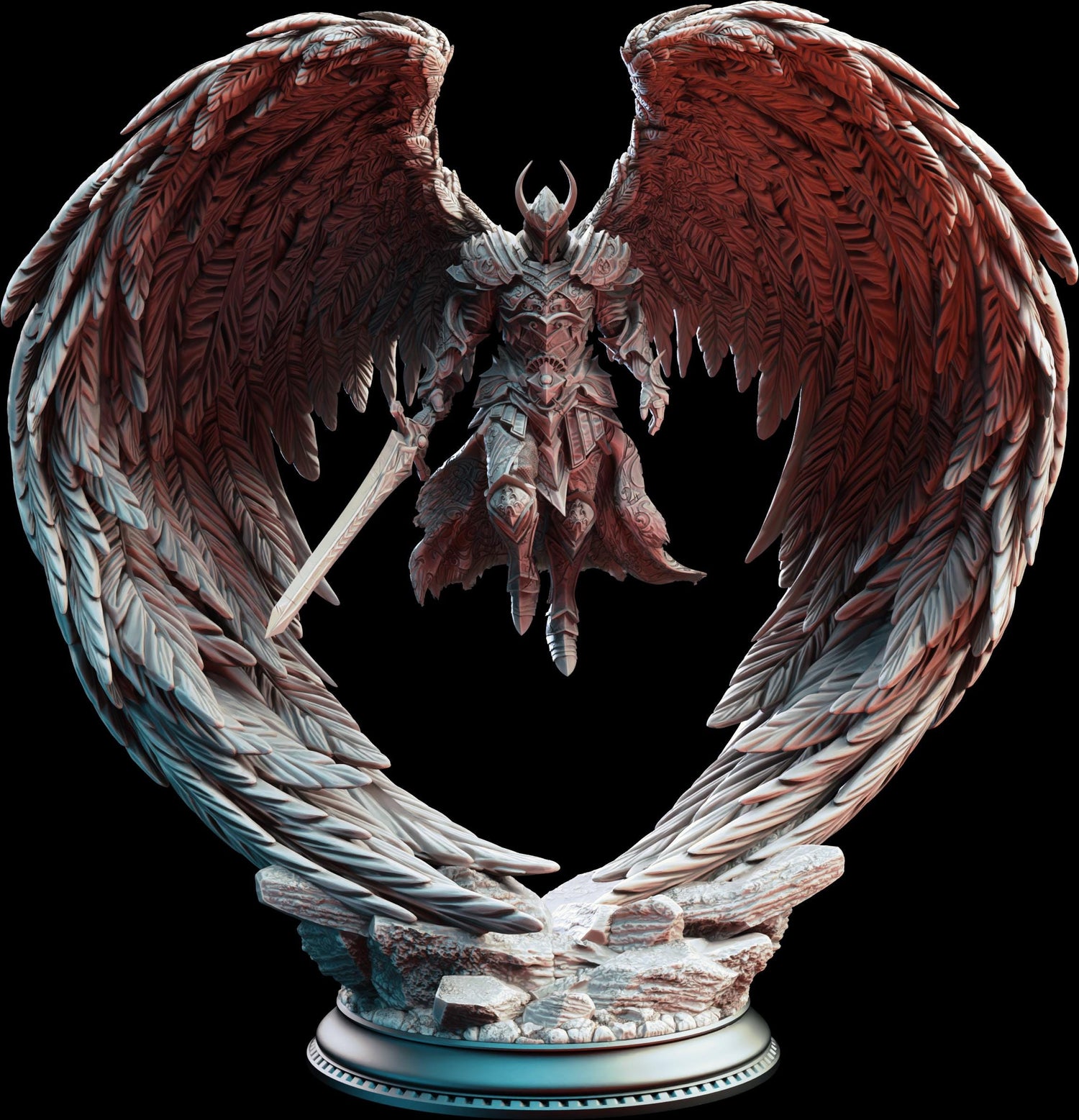 Ascended Angel of War - Syelros | 3D printed miniature | Tabletop Games | Dungeons and Dragons | Wargaming