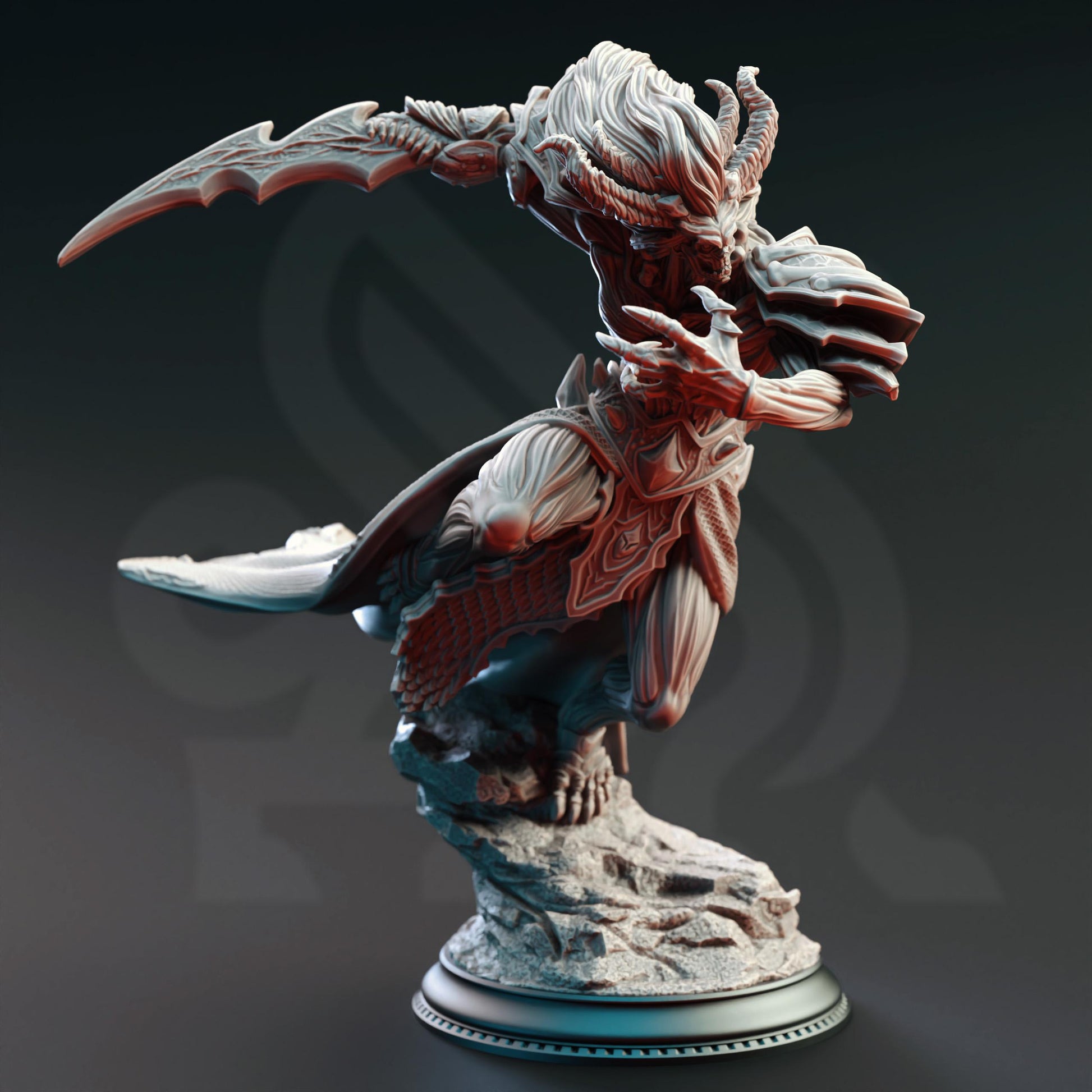 Fallen Corrupted Angel - Gresnos the Broken | 3D printed miniature | Tabletop Games | Dungeons and Dragons | Wargaming