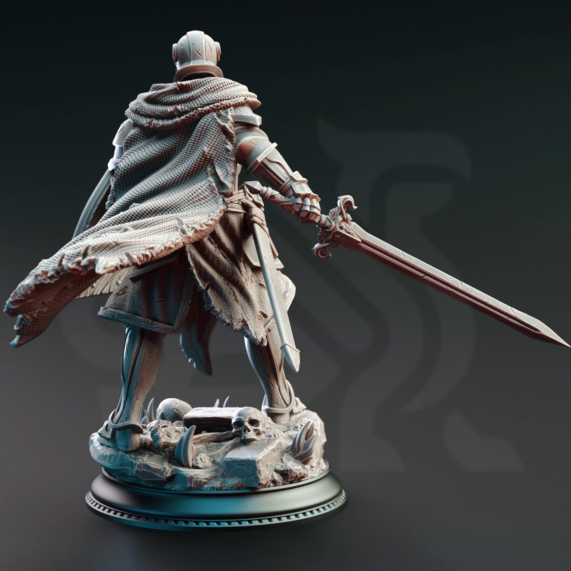 Cursed Paladin of Vengeance - Leopold the Undying | 3D printed miniature | Tabletop Games | Dungeons and Dragons | Wargaming