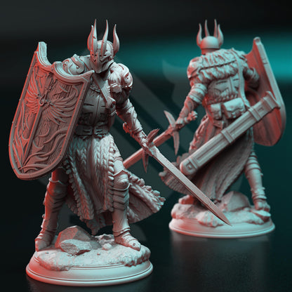 Divine Paladin of Conquest - Caedes | 3D printed miniature | Tabletop Games | Dungeons and Dragons | Wargaming
