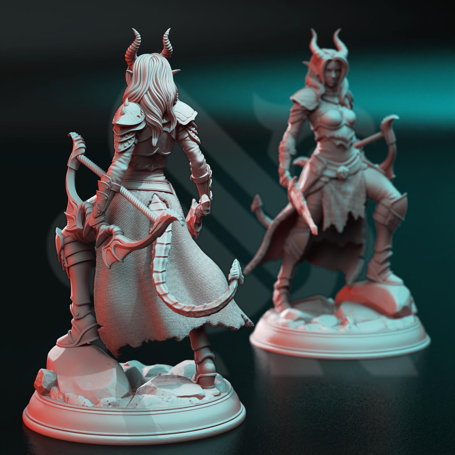 Tiefling Horizon Walker Ranger - Elkava | 3D printed miniature | Tabletop Games | Dungeons and Dragons | Wargaming