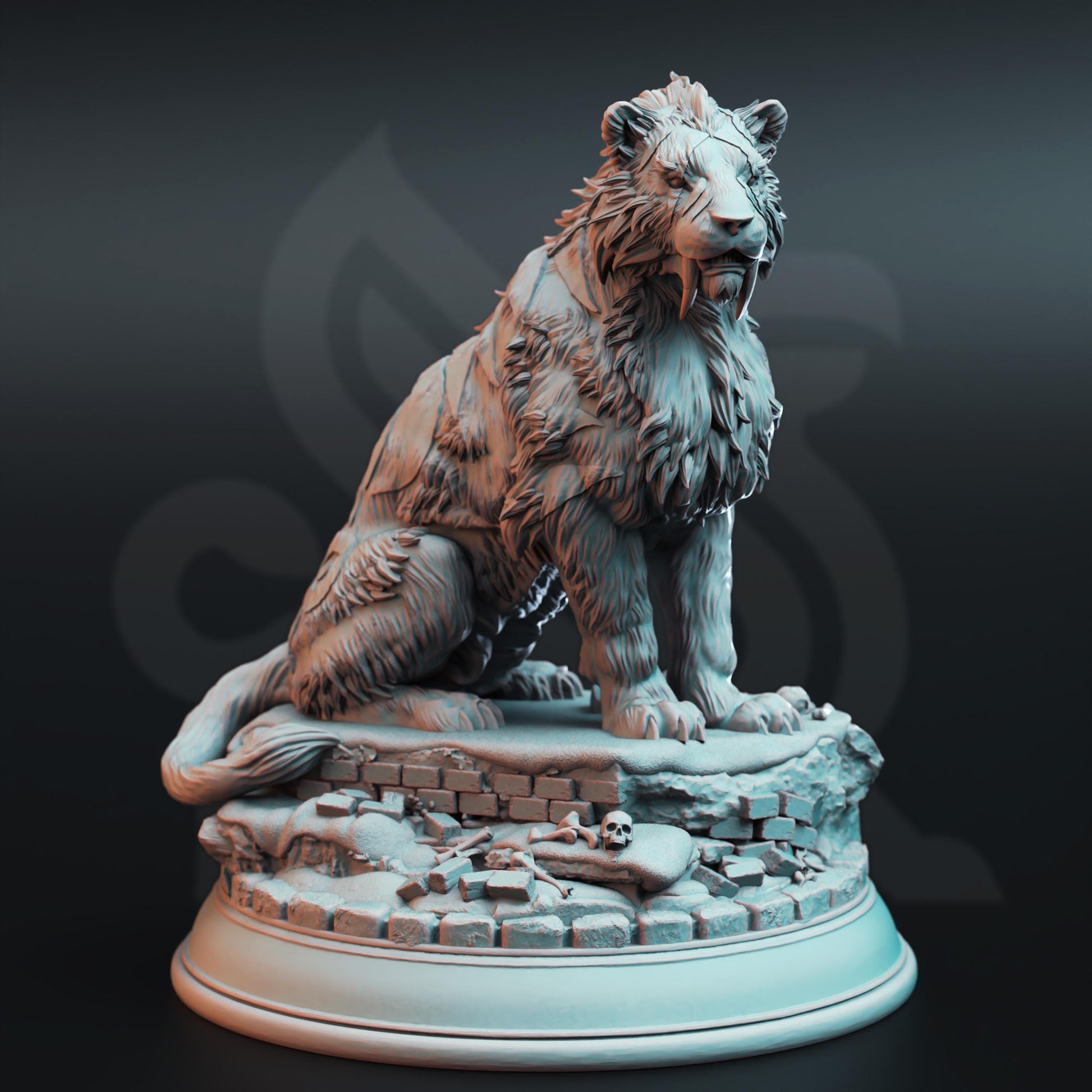 Giant Sabertooth Tiger - Sabka | 3D printed miniature | Tabletop Games | Dungeons and Dragons | Wargaming