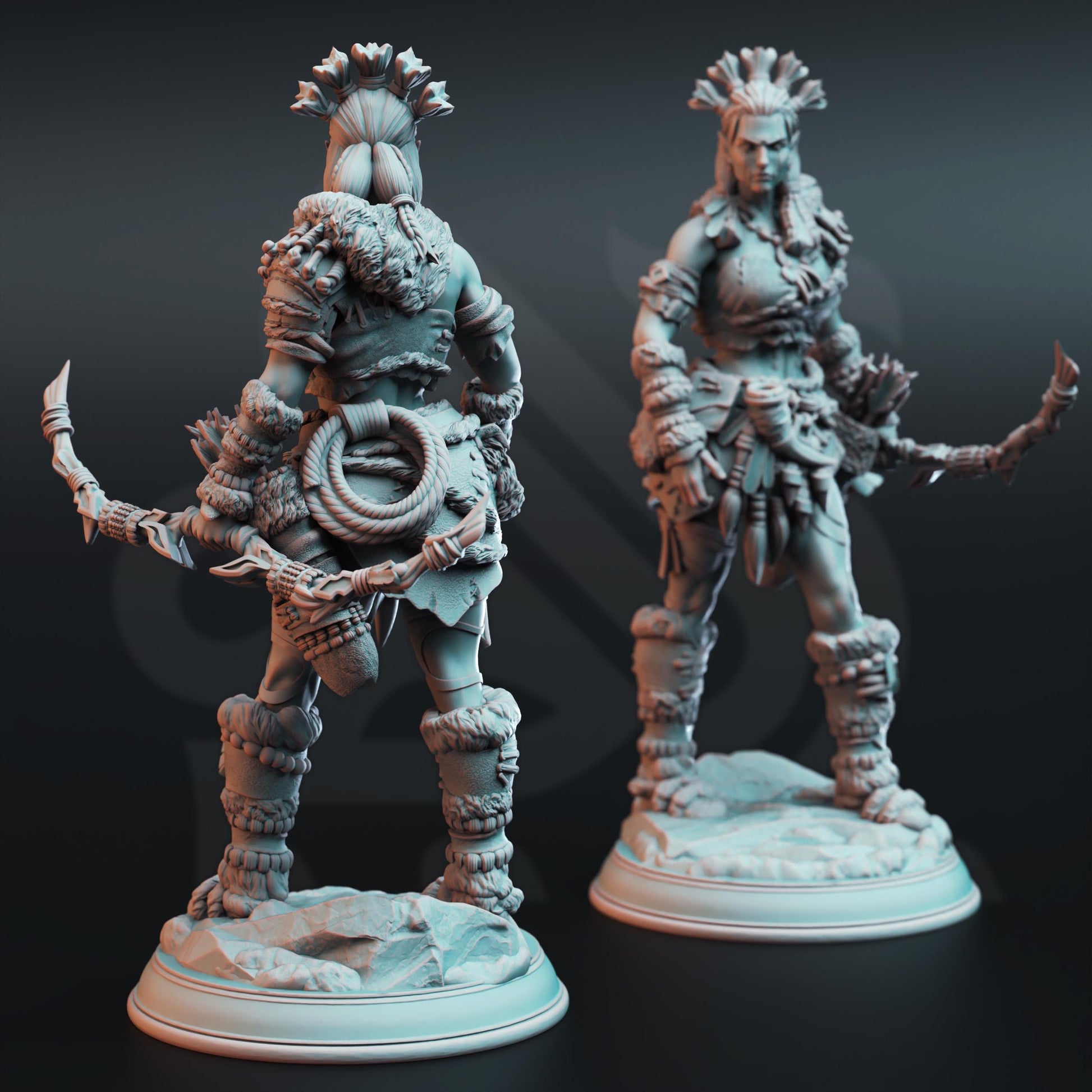 Female Human Ranger Strika | Painting | 3D printed | D&D | Dungeons and Dragons | Gift | RPG | Tabletop | Wargaming | 32mm | DM Stash