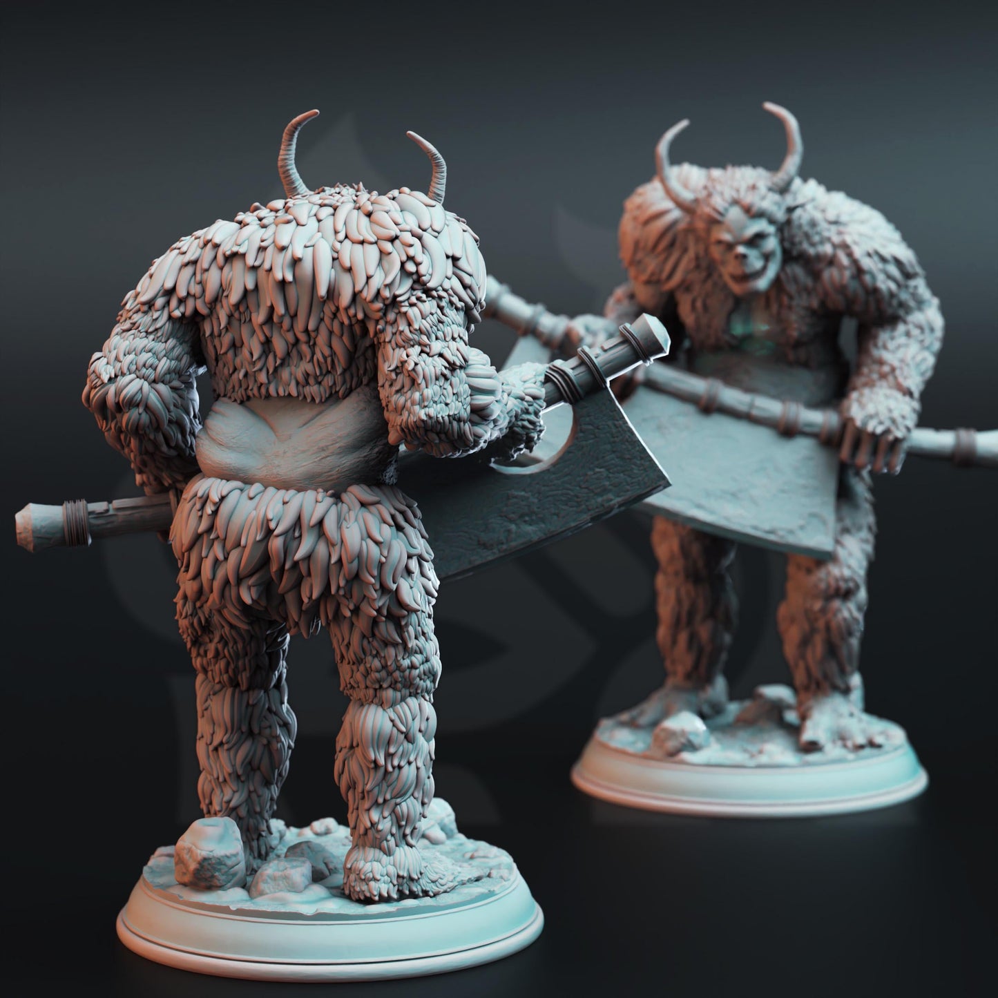 Snow Trolls - Tulva Drolls | 3D printed miniature | Tabletop Games | Dungeons and Dragons | Wargaming