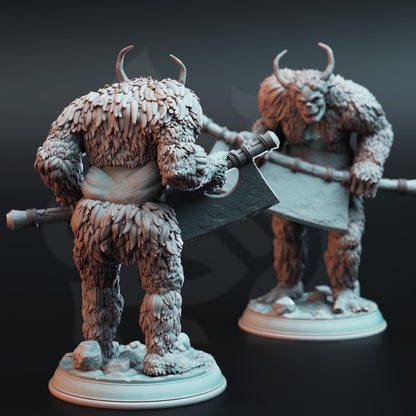 Snow Trolls - Tulva Drolls | 3D printed miniature | Tabletop Games | Dungeons and Dragons | Wargaming