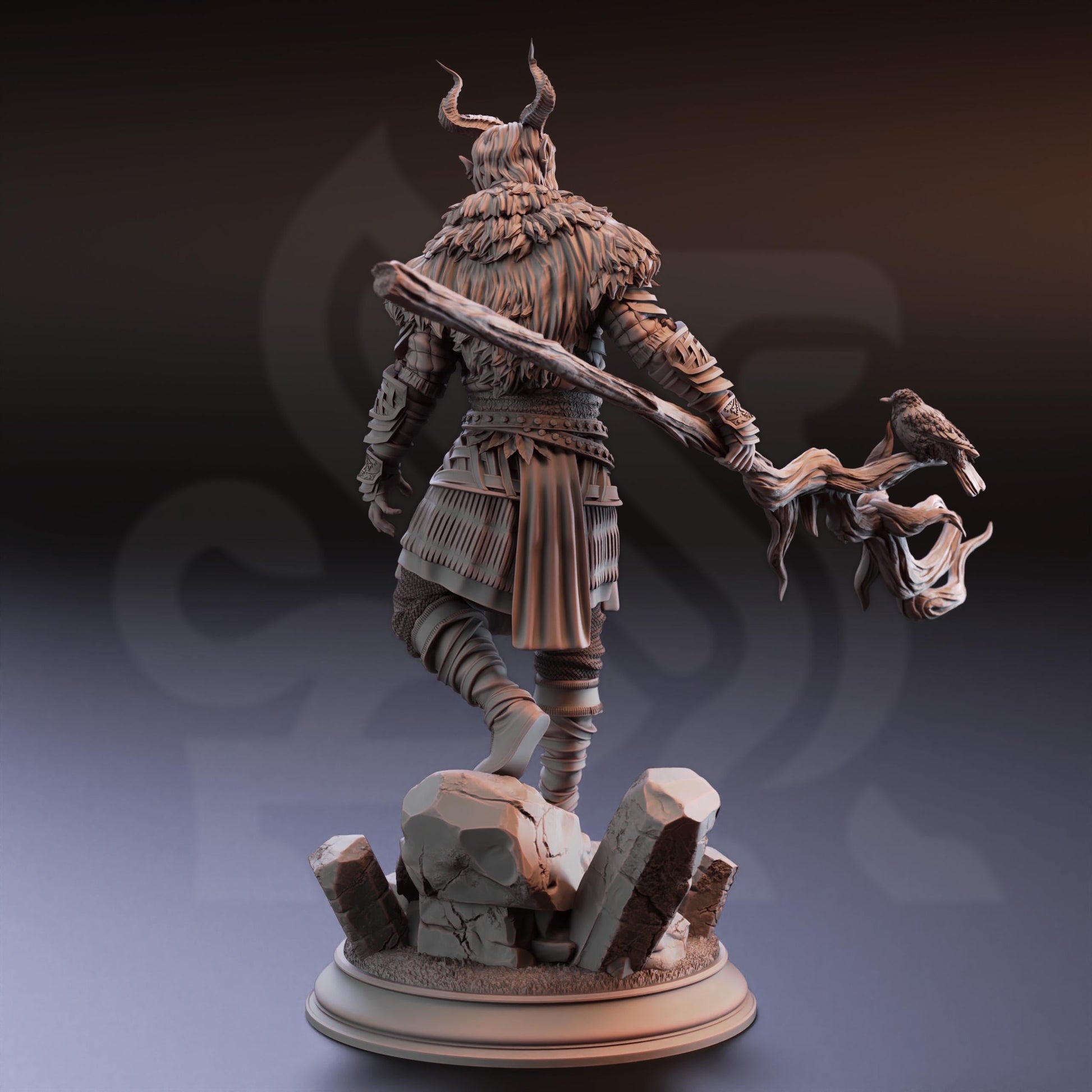 Tiefling Druid Guardian - Garyck | 3D printed miniature | Tabletop Games | Dungeons and Dragons | Wargaming