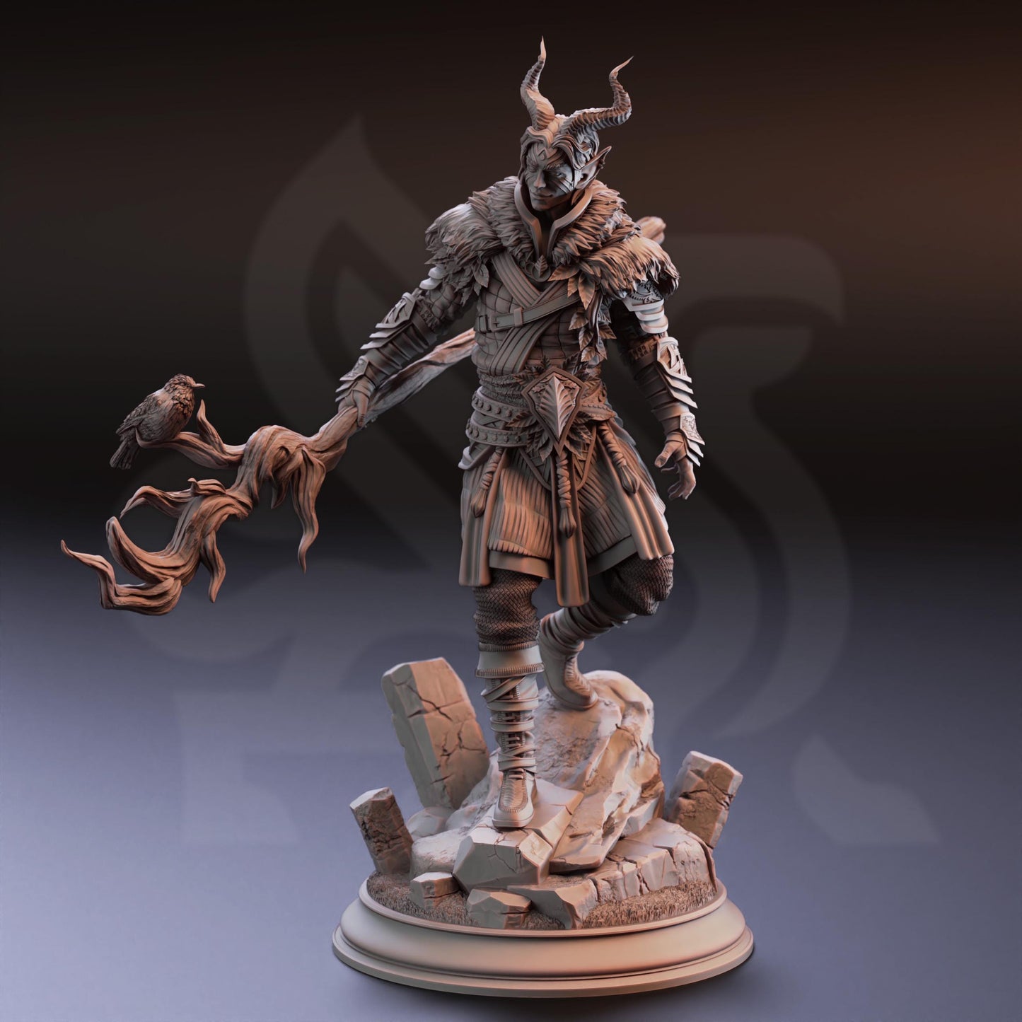Tiefling Druid Guardian - Garyck | 3D printed miniature | Tabletop Games | Dungeons and Dragons | Wargaming
