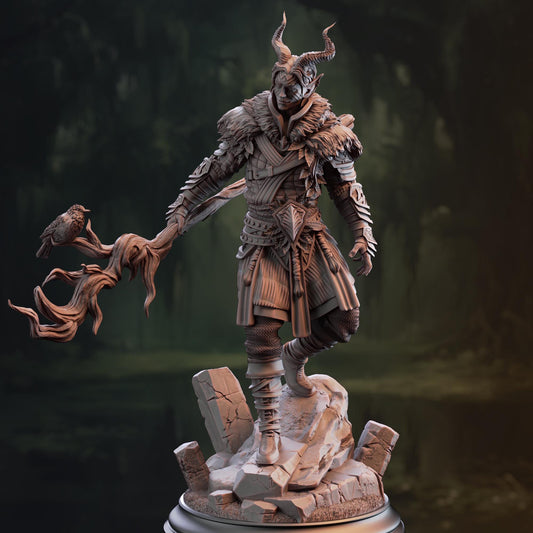 Tiefling Druid Guardian - Garyck | 3D printed miniature | Tabletop Games | Dungeons and Dragons | Wargaming