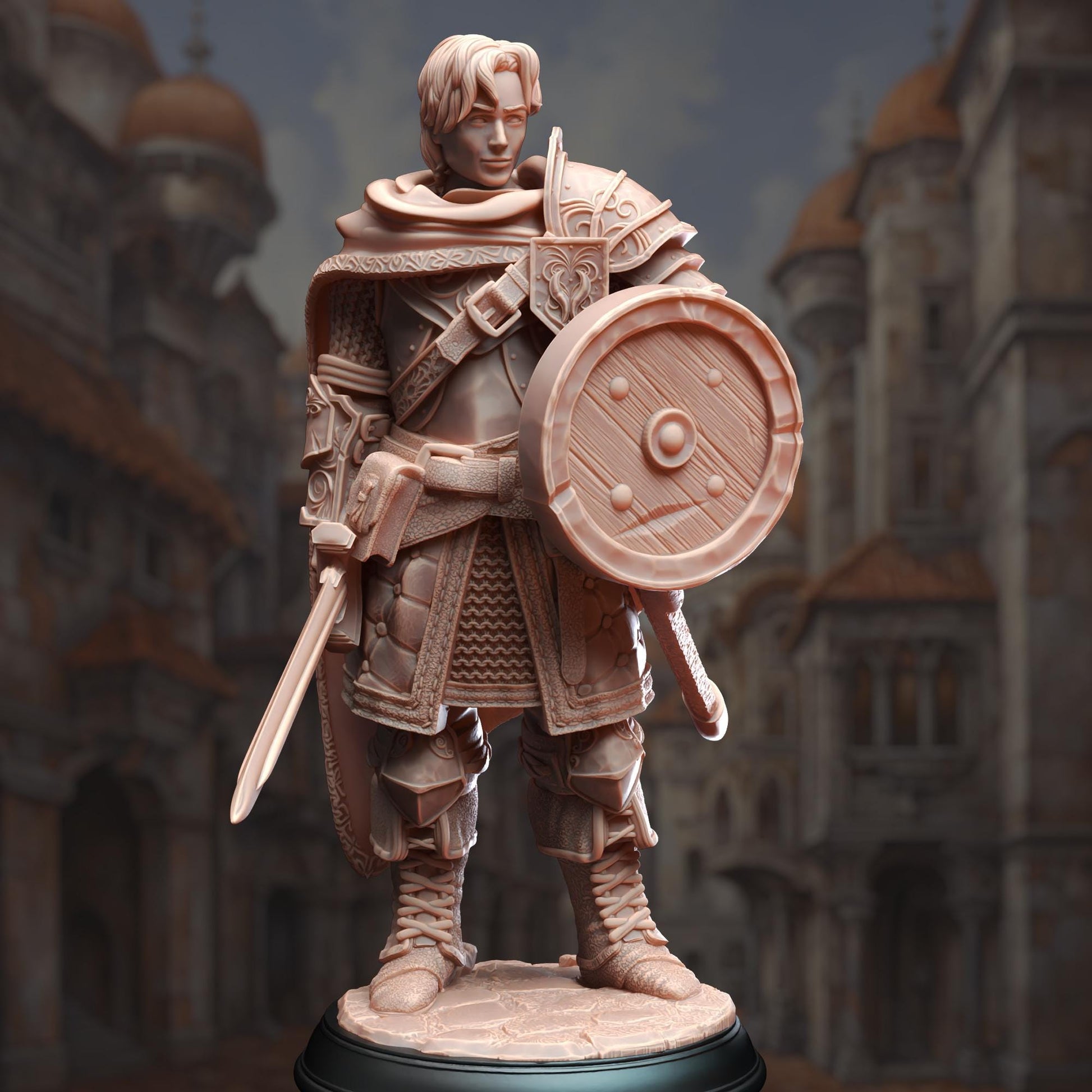 Male Human Figther Arion Midrun | Painting | 3D printed | D&D | Dungeons and Dragons | Gift | RPG | Tabletop | Wargaming | 32mm | DM Stash