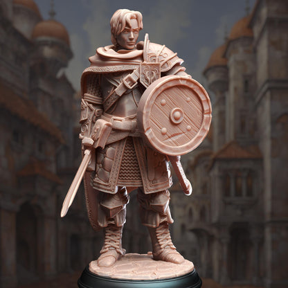 Male Human Figther Arion Midrun | Painting | 3D printed | D&D | Dungeons and Dragons | Gift | RPG | Tabletop | Wargaming | 32mm | DM Stash