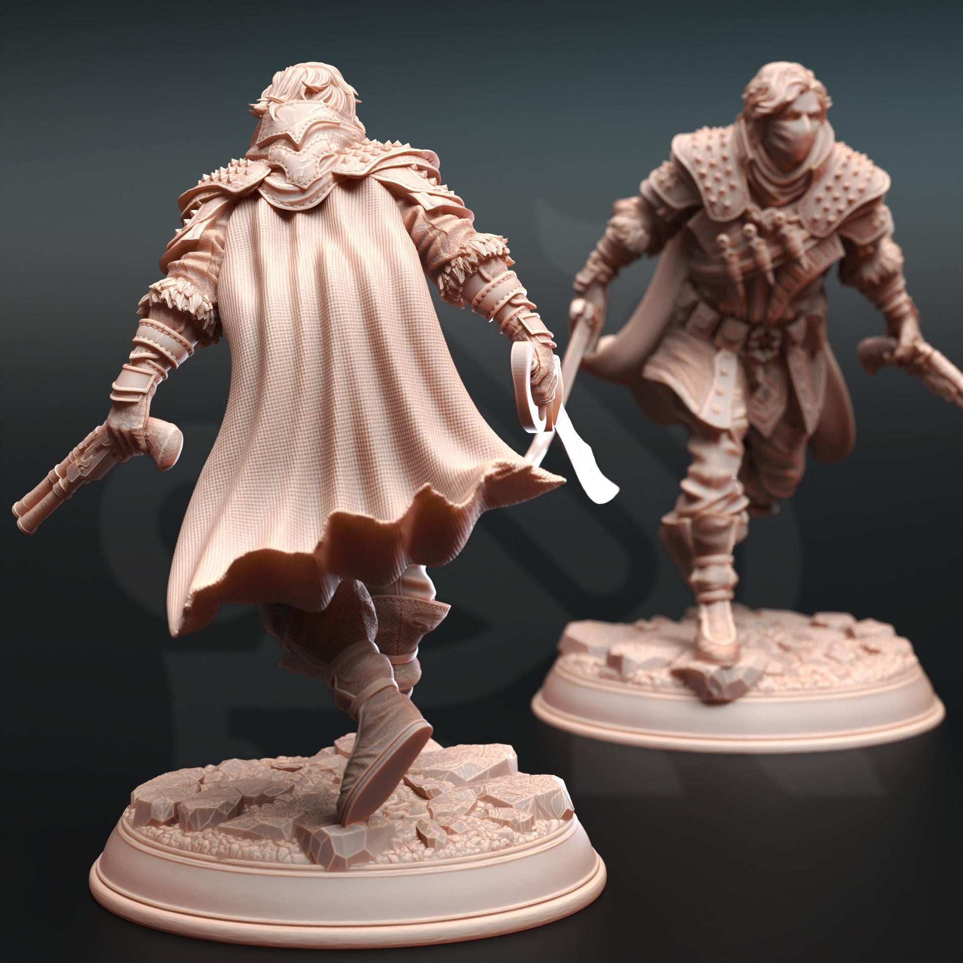 Male Human Assasin Derrick the Fin| Painting | 3D printed | D&D | Dungeons and Dragons Gift | RPG | Tabletop | Wargaming | 32mm | DM Stash
