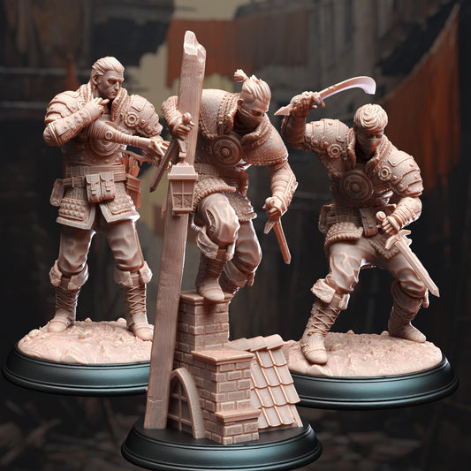 Male Bandits Dusty Dirks Bandits | Painting | 3D printed | D&D | Dungeons and Dragons Gift | RPG | Tabletop | Wargaming | 32mm | DM Stash