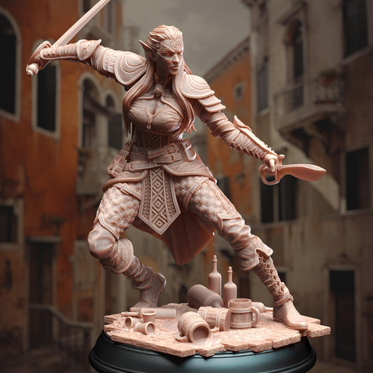 Tiefling Rogue - Hali Brookes | Painting | 3D printed | D&D | Dungeons and Dragons Gift | RPG | Tabletop | Wargaming | 32mm | DM Stash