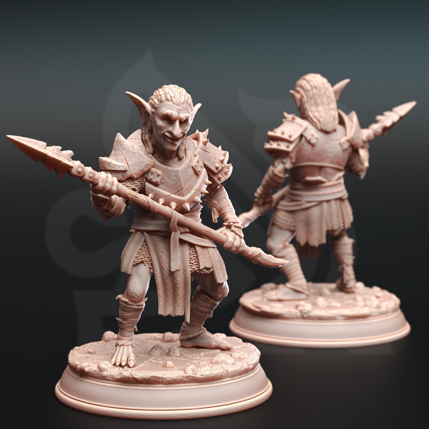 Goblin Figther -Urkadu Goblin Tribe | Painting | 3D printed | D&D | Dungeons and Dragons Gift | RPG | Tabletop | Wargaming | 32mm | DM Stash