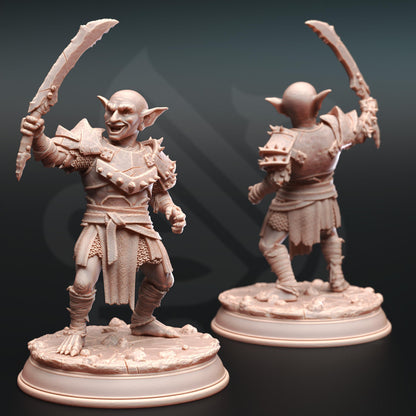 Goblin Figther -Urkadu Goblin Tribe | Painting | 3D printed | D&D | Dungeons and Dragons Gift | RPG | Tabletop | Wargaming | 32mm | DM Stash