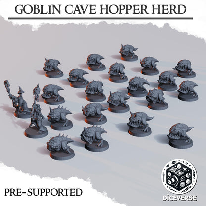 Goblin Cavehopper Herd | Wargaming | Tabletop | 3D printed miniature | Trench Crusade compatible |" Pilgrim