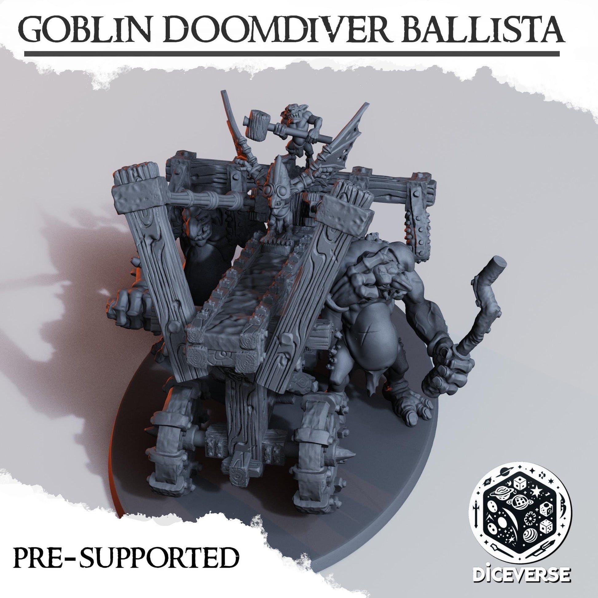 Goblin Doom Diver Ballista | Wargaming | Tabletop | 3D printed miniature | Trench Crusade compatible |" Pilgrim