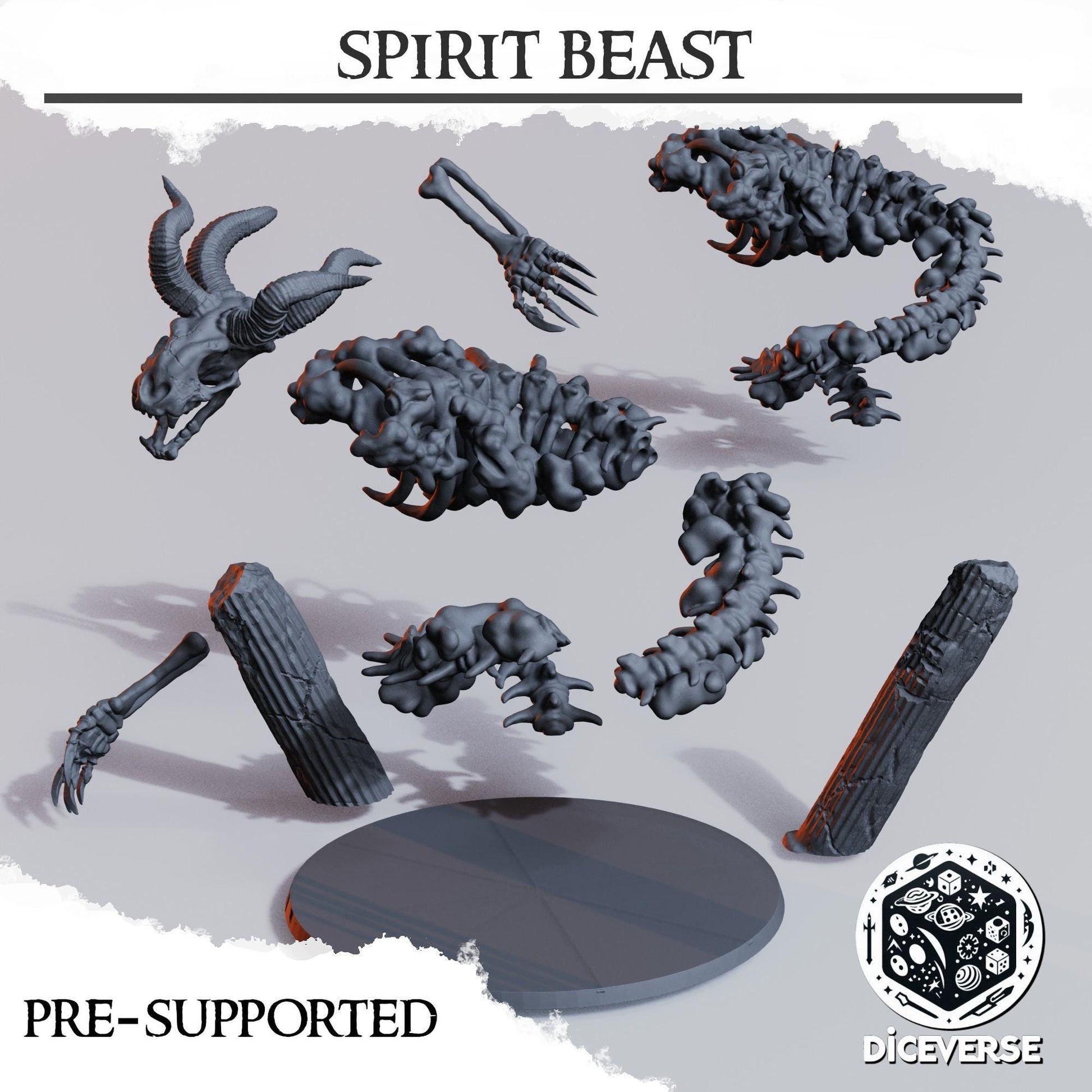 Spirit Beast | Wargaming | Tabletop | 3D printed miniature | Trench Crusade compatible |" Pilgrim