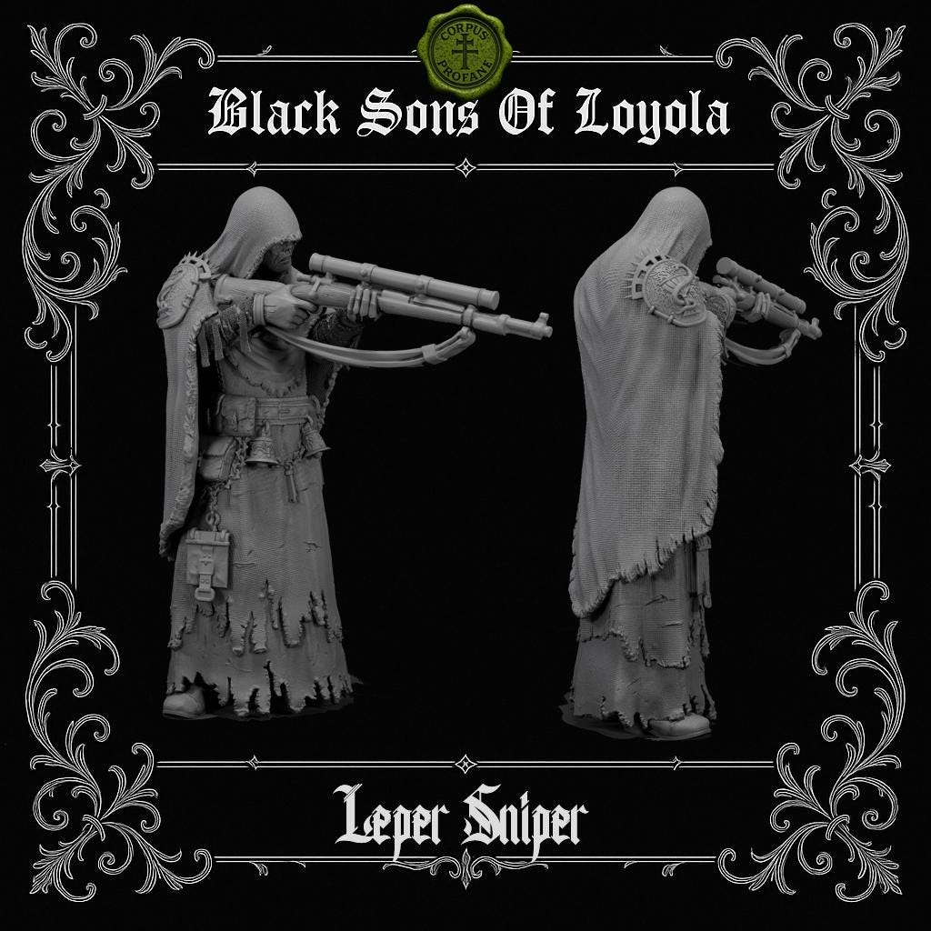 Leper Brigade Sniper | Wargaming | Tabletop | 3D printed miniature | Trench Crusade compatible | Pilgrim