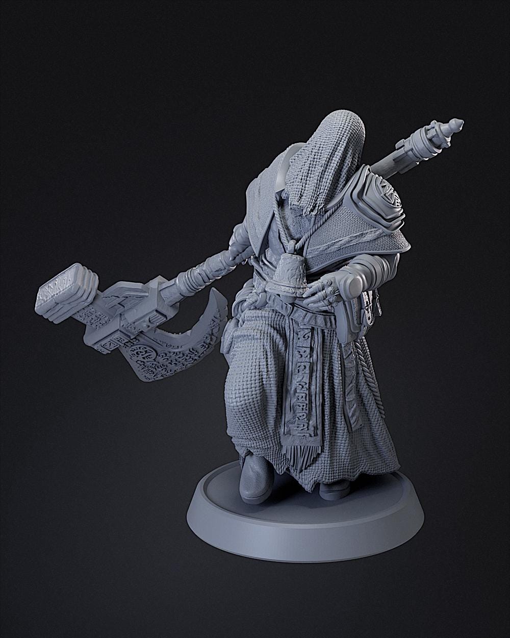 Leper Executioner | Proxy Realms Gaming | Wargaming | Tabletop | 3D printed miniature | Trench Crusade compatible | Pilgrim