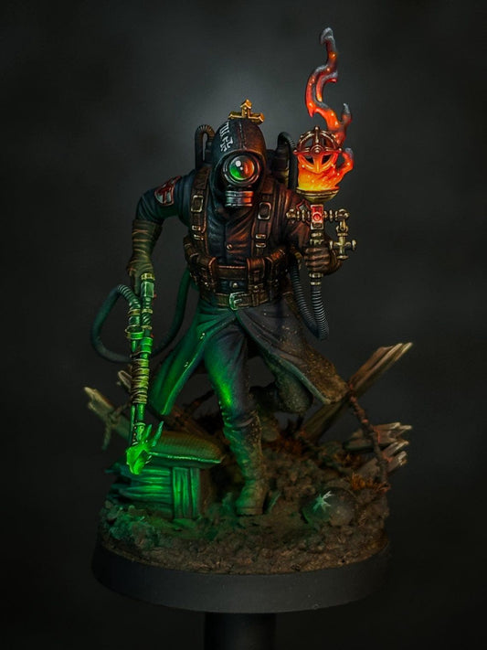 Self Immolating Priest | Proxy Realms Gaming | Wargaming | Tabletop | 3D printed miniature | Trench Crusade compatible | Pilgrim