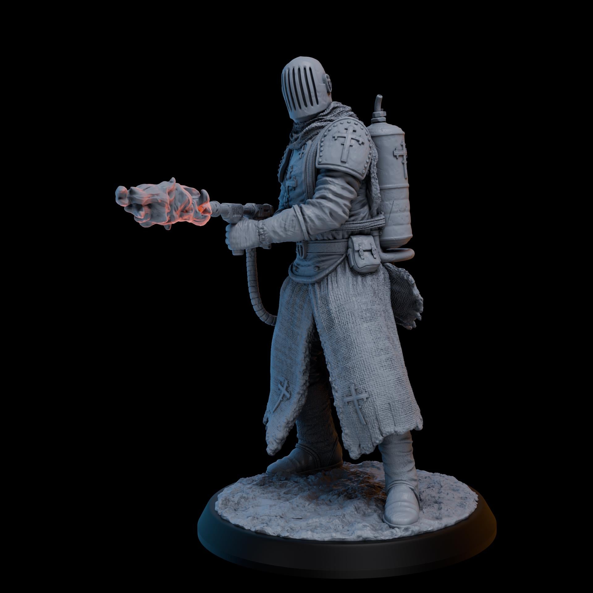 Trench Zealot FlameThrower | Proxy Realms Gaming | Wargaming | Tabletop | 3D printed miniature | Trench Crusade compatible | Pilgrim