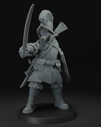 Captain Swiss Guard | JK Remo | Wargaming | Tabletop | 3D printed miniature | Trench Crusade compatible | Pilgrim