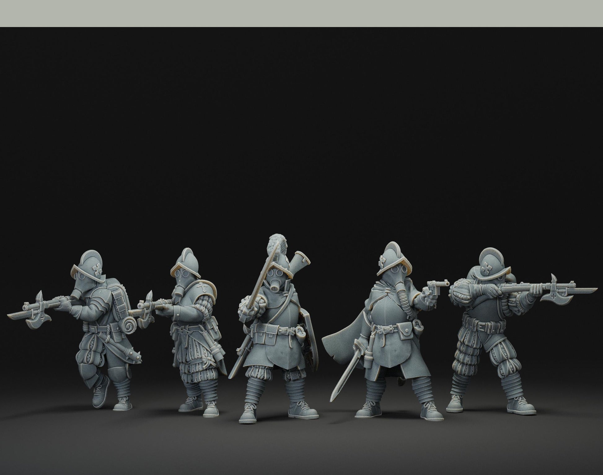 Papal Squad | JK Remo | Wargaming | Tabletop | 3D printed miniature | Trench Crusade compatible | Pilgrim