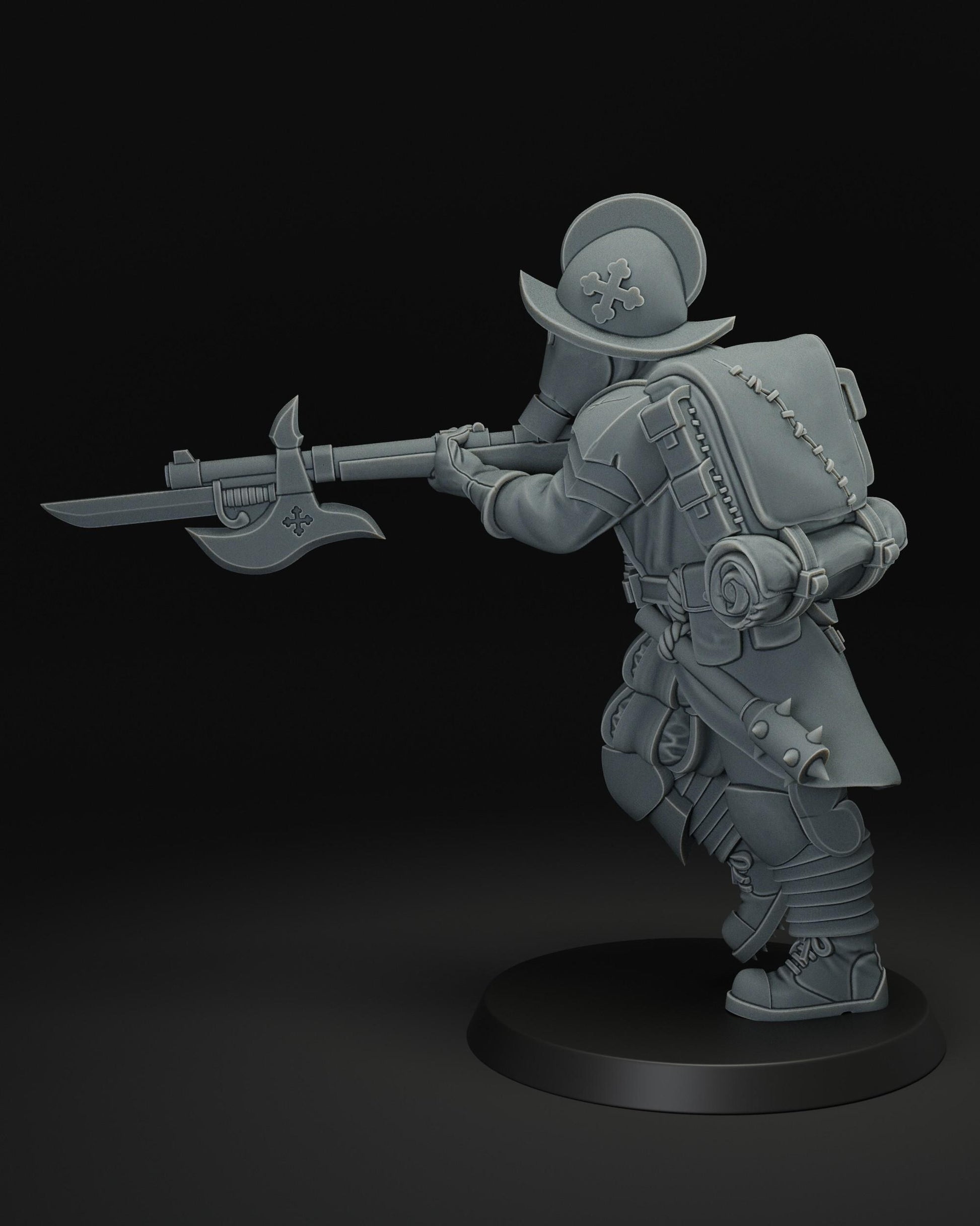 Trench cleaner | Wargaming | Tabletop | 3D printed miniature | Trench Crusade compatible | Pilgrim