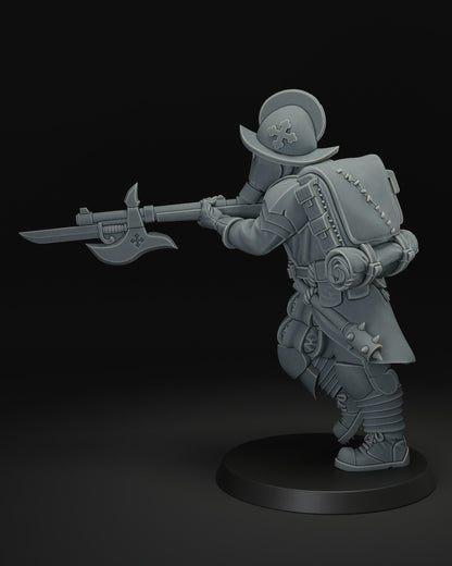 Trench cleaner | Wargaming | Tabletop | 3D printed miniature | Trench Crusade compatible | Pilgrim