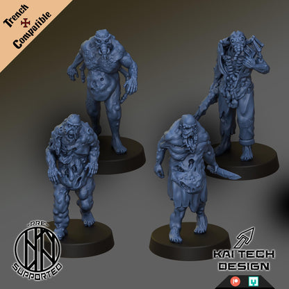 Grail - Thralls | Wargaming | Tabletop | 3D printed miniature | Trench Crusade compatible | Pilgrim